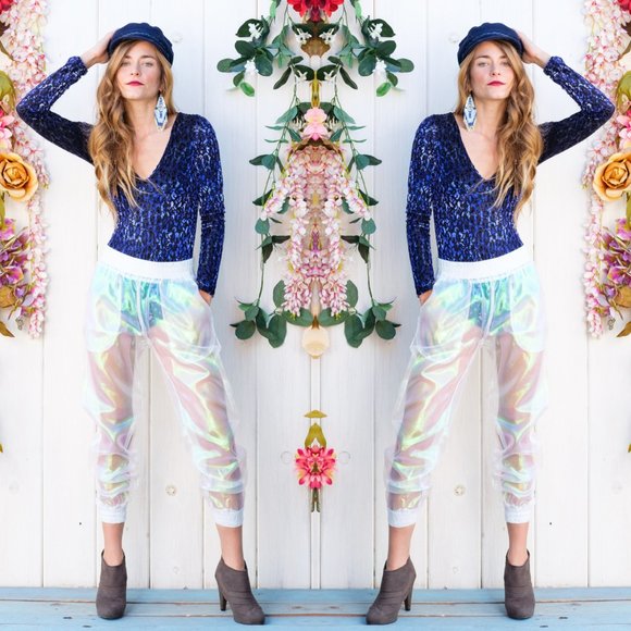 Iridescent Sheer Joggers - Warrior Within Designs - Picture 1 of 6